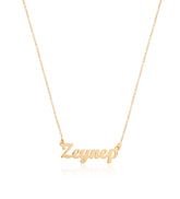Silver Handwritten Model Name Necklace - Special Day and Person Gift